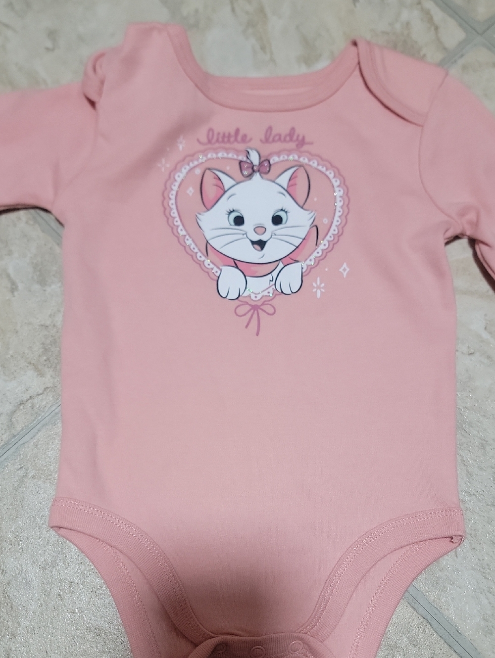 Disney Aristocats Pink Baby Onesie Size 18m